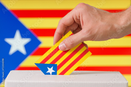 Cuadro en lienzo Vote catalonia independence