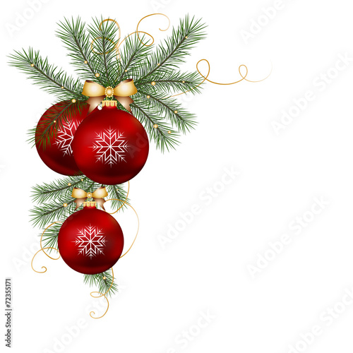 Red Christmas Ornaments in vectors