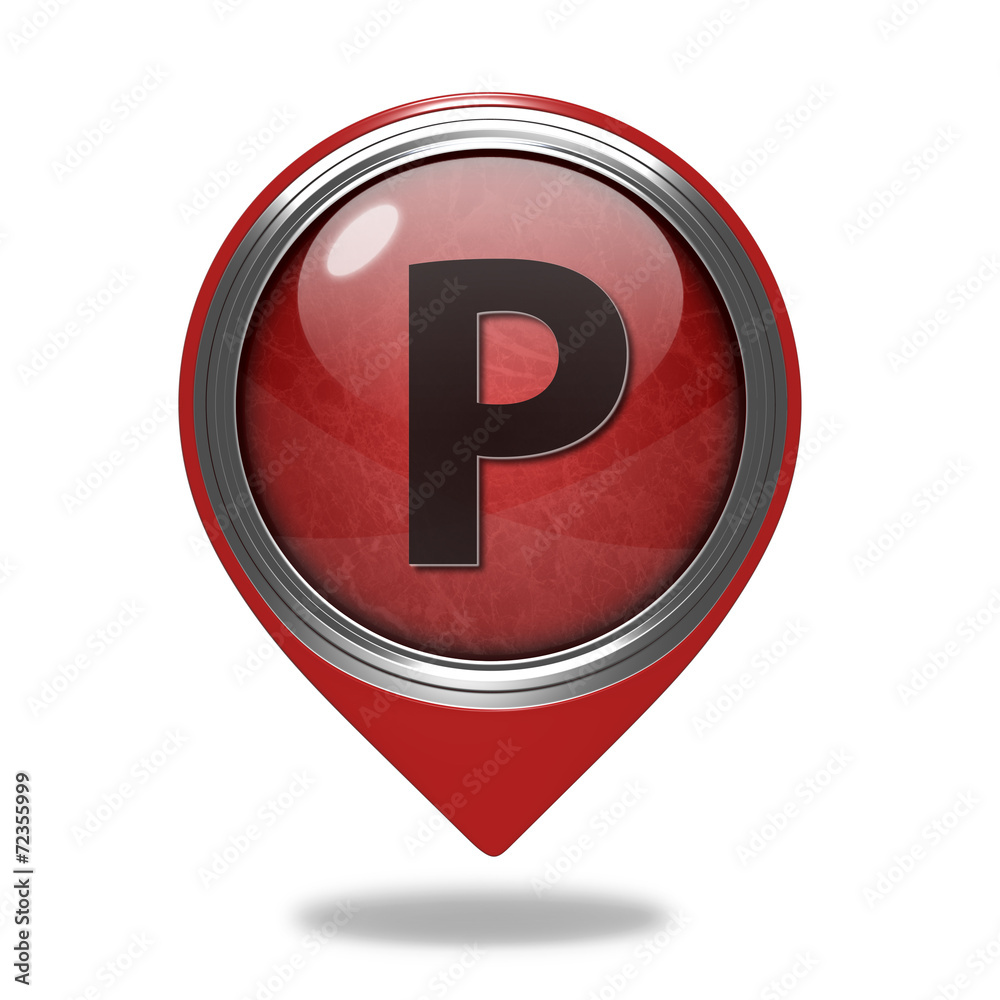 Parking pointer icon on white background Parking pointer icon on white background