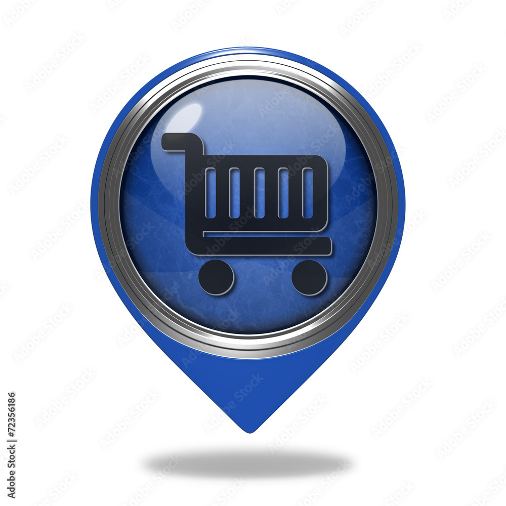 shopping cart pointer icon on white background shopping cart pointer icon on white background