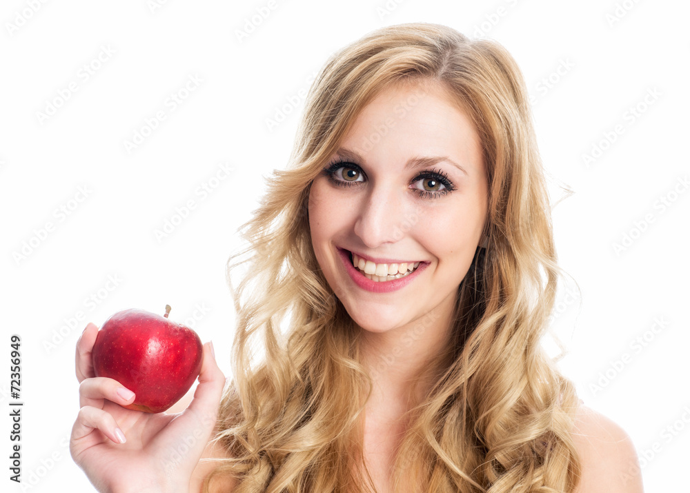 Frau mit Apfel Frau mit Apfel