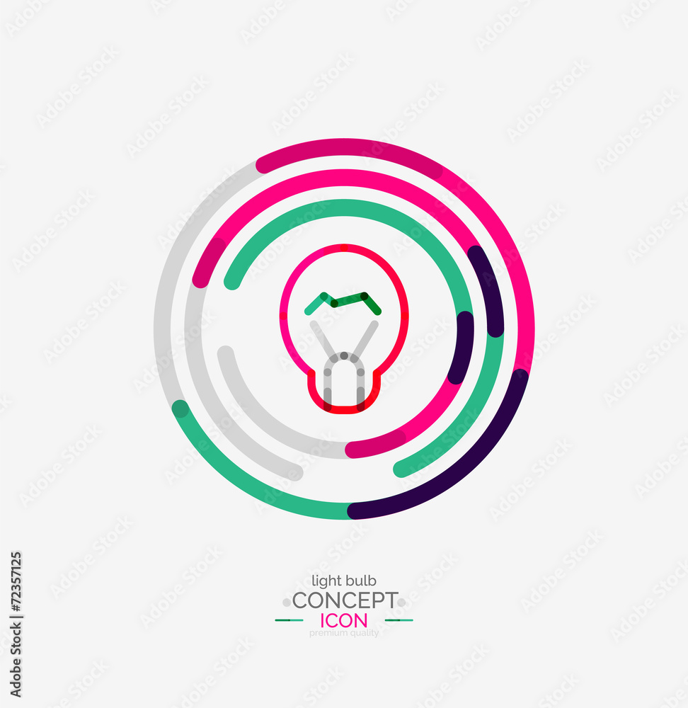Light bulb minimal design logo Light bulb minimal design logo