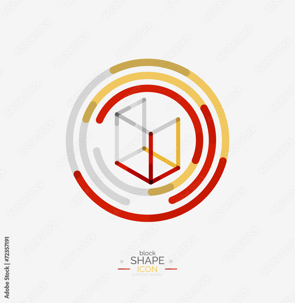 Minimal line design logo, business icon, block Minimal line design logo, business icon, block