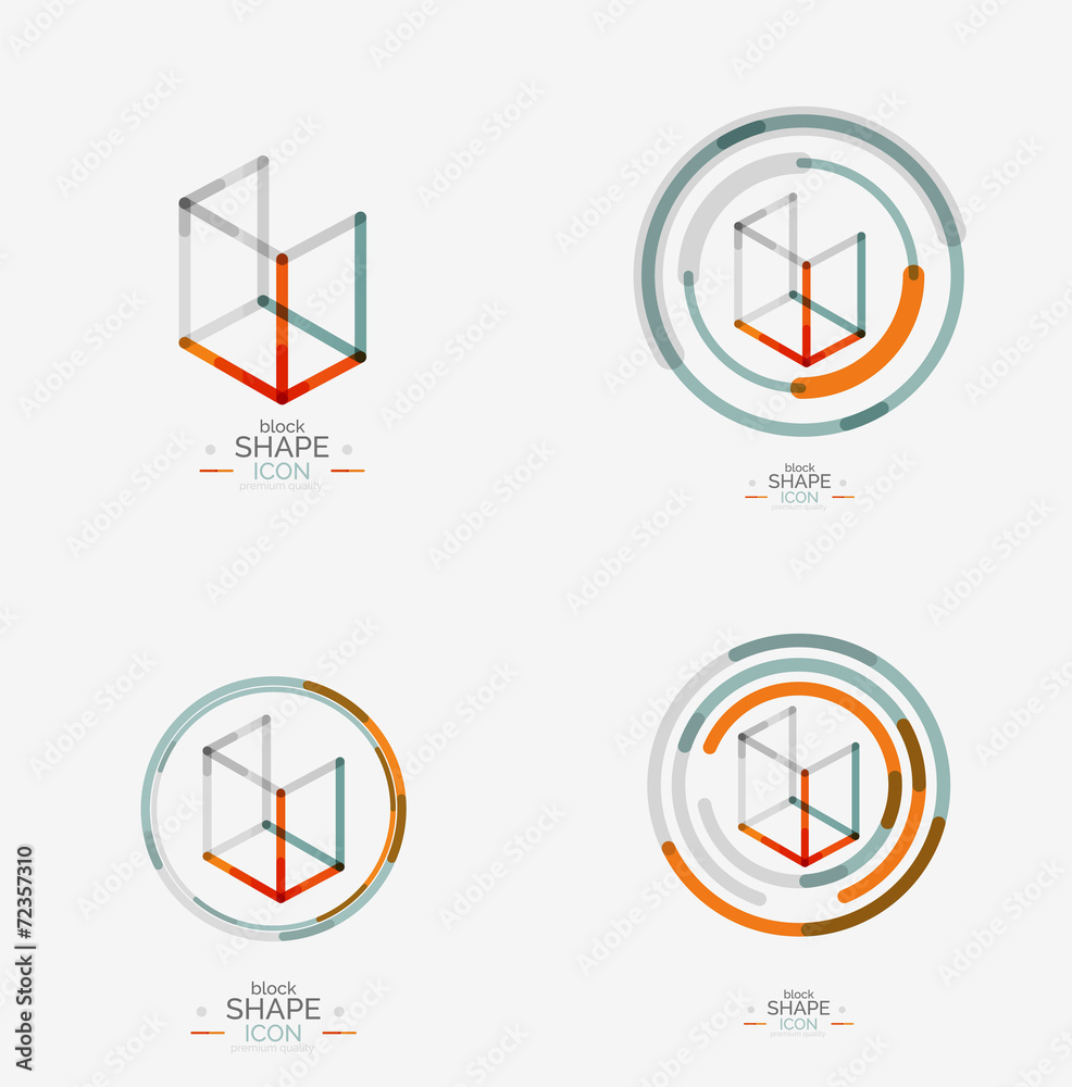 Minimal line design logo, business icon, block Minimal line design logo, business icon, block
