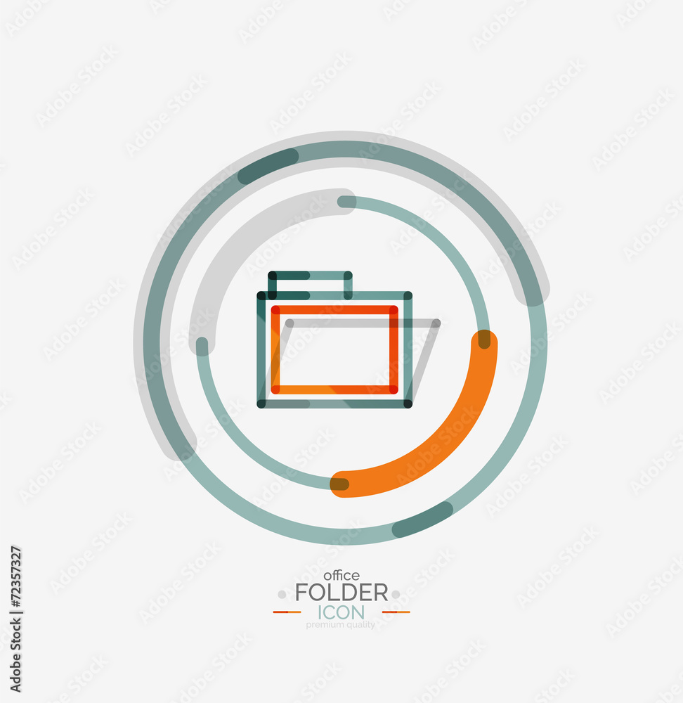 Folder logo, stamp. Accounting binder
