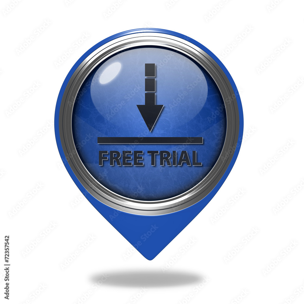 Free trial pointer icon on white background Free trial pointer icon on white background
