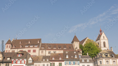 Basel, Altstadt, historische Häuser, Kirche, Sommer, Schweiz
