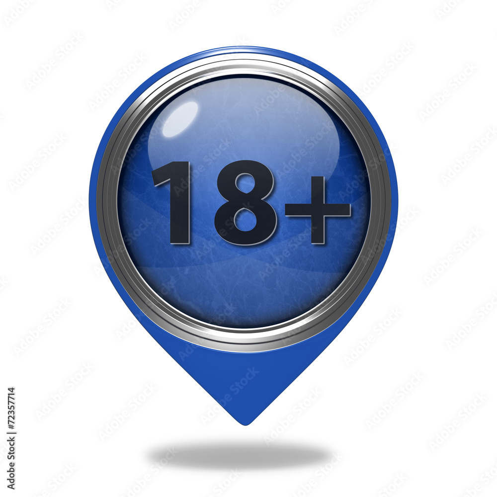 18+ pointer icon on white background 18+ pointer icon on white background