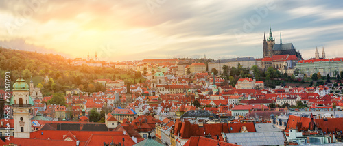 Panorama starego miasta Praga,Czechy.