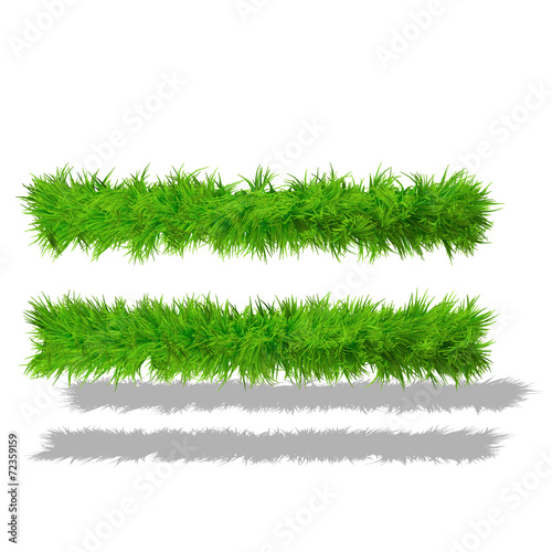 Conceptual green grass 3D font isoalted