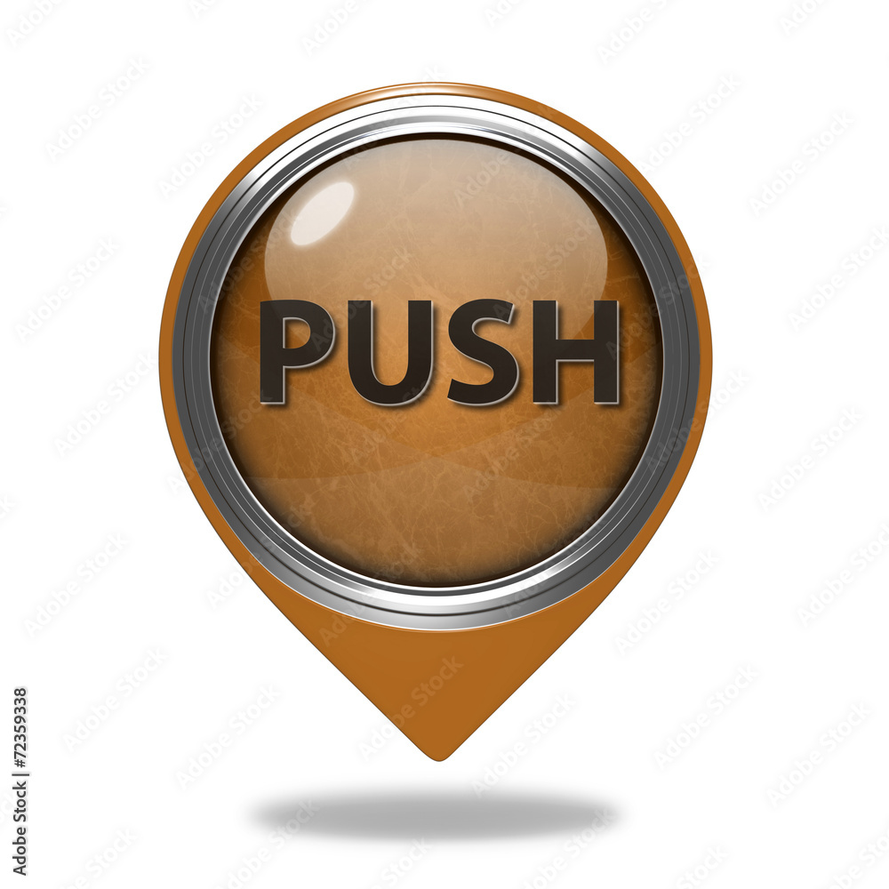 push pointer icon on white background push pointer icon on white background