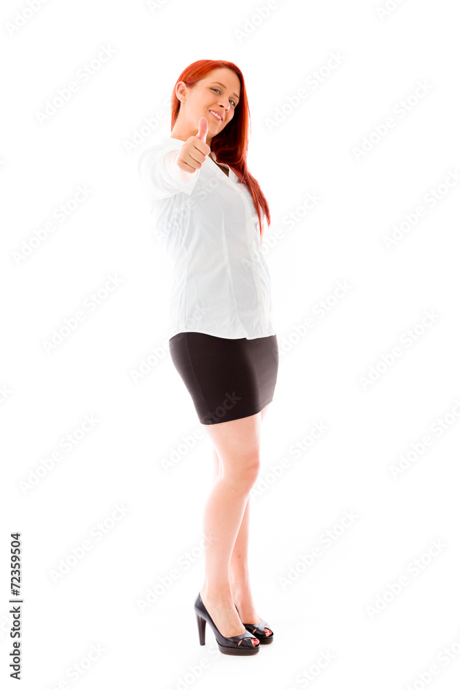 Fototapeta premium model isolated positive attitude thumbs up