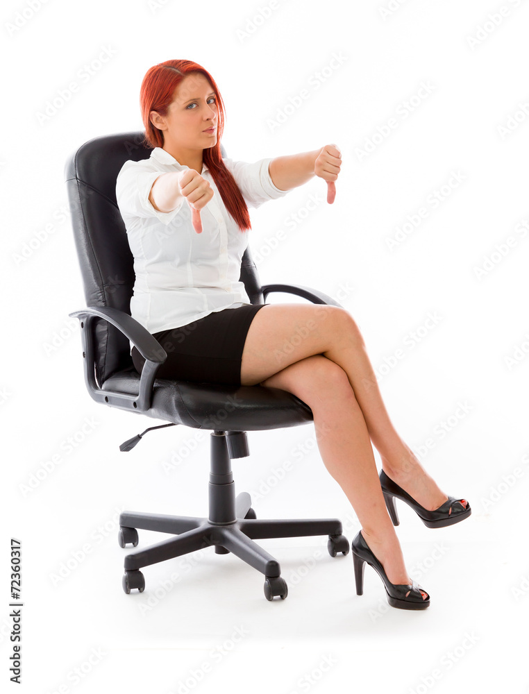 negative model showing thumbs down negative model showing thumbs down