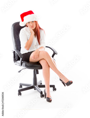 model isolated on white ready for christmas