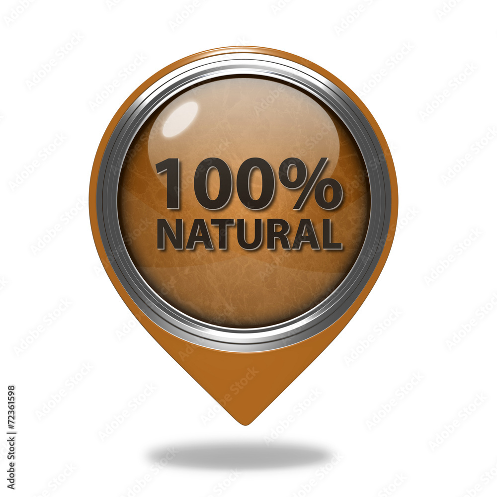 100% natural pointer icon on white background 100% natural pointer icon on white background