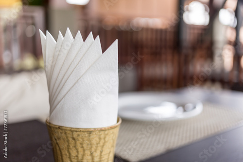 glass and tissue paper ready to serve
