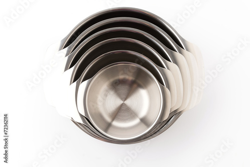 stainless pot isolated on white background.