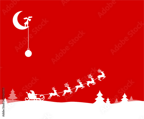 Weihnachten Rentierschlitten