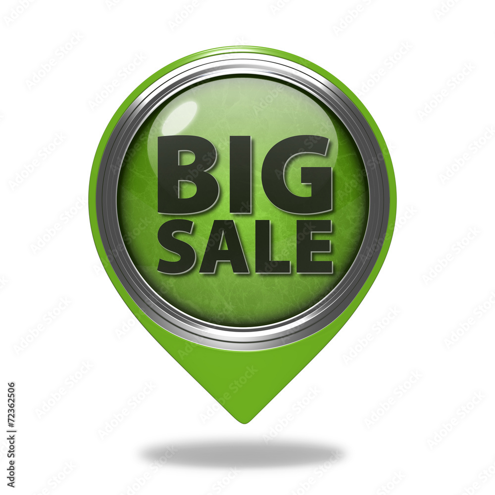 Big sale pointer icon on white background Big sale pointer icon on white background