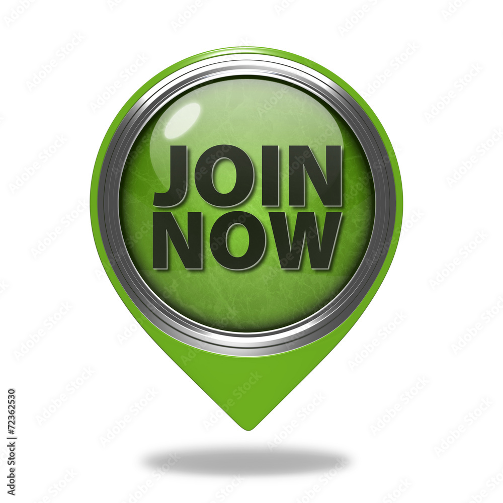 Join now pointer icon on white background Join now pointer icon on white background