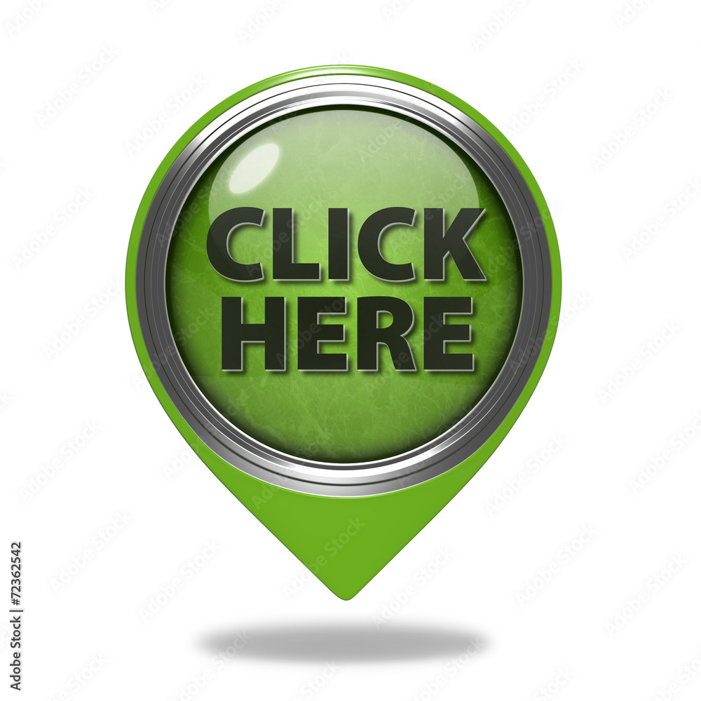 Click here pointer icon on white background Click here pointer icon on white background