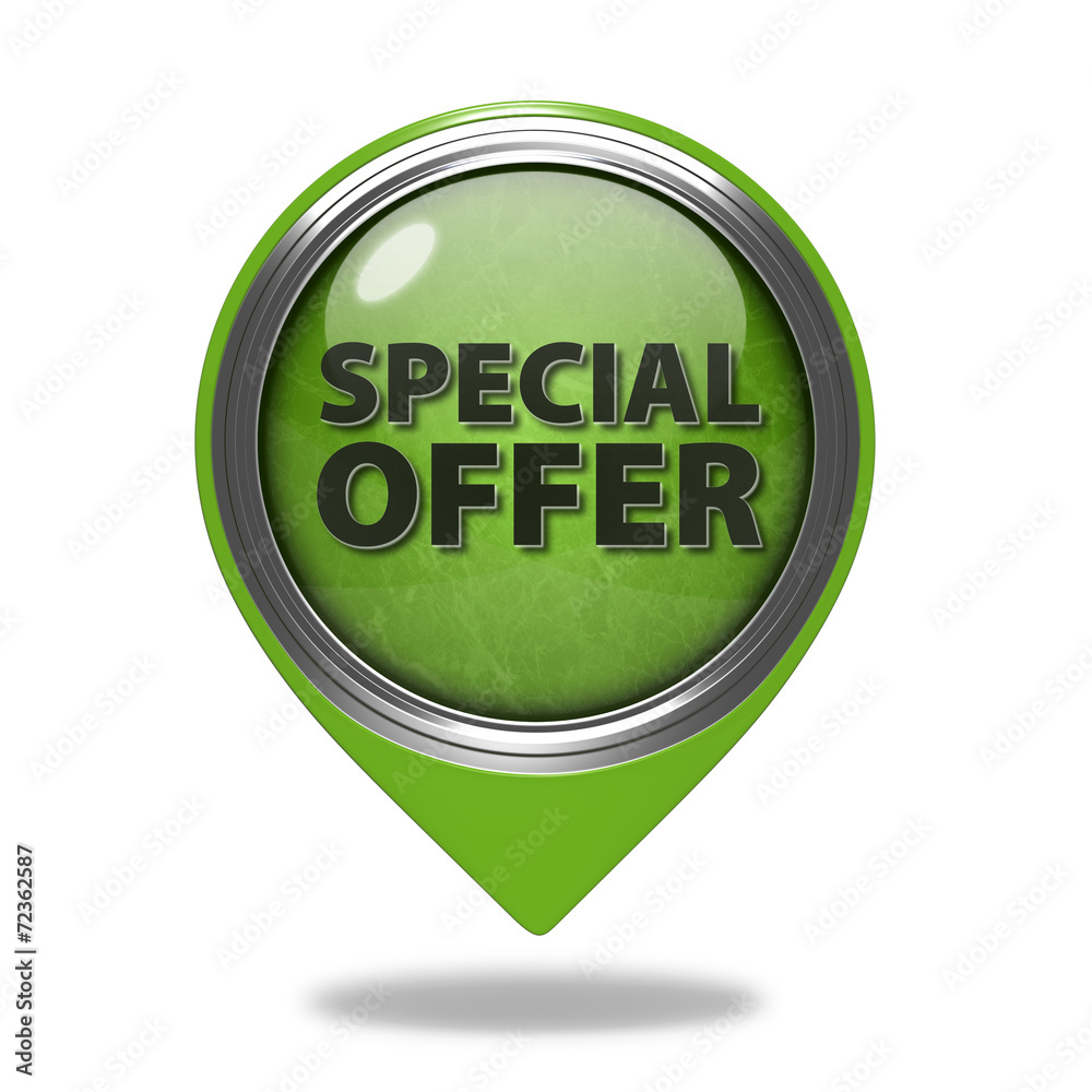 Special offer pointer icon on white background Special offer pointer icon on white background