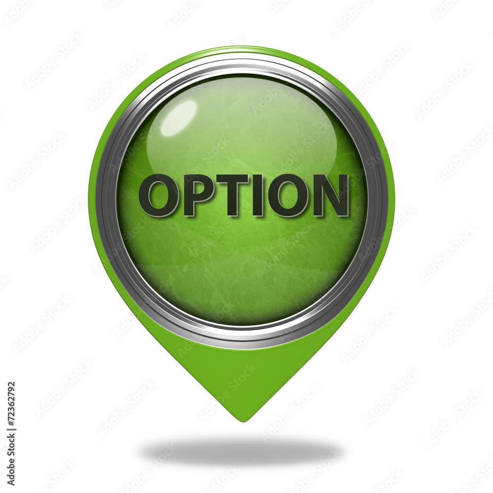 option pointer icon on white background option pointer icon on white background