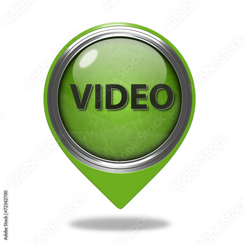 video pointer icon on white background