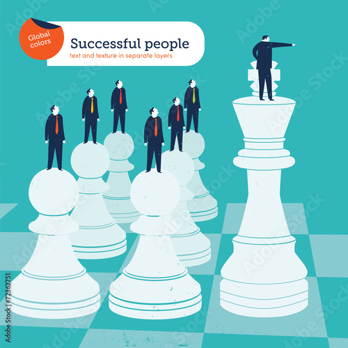 Leader on a chess king
