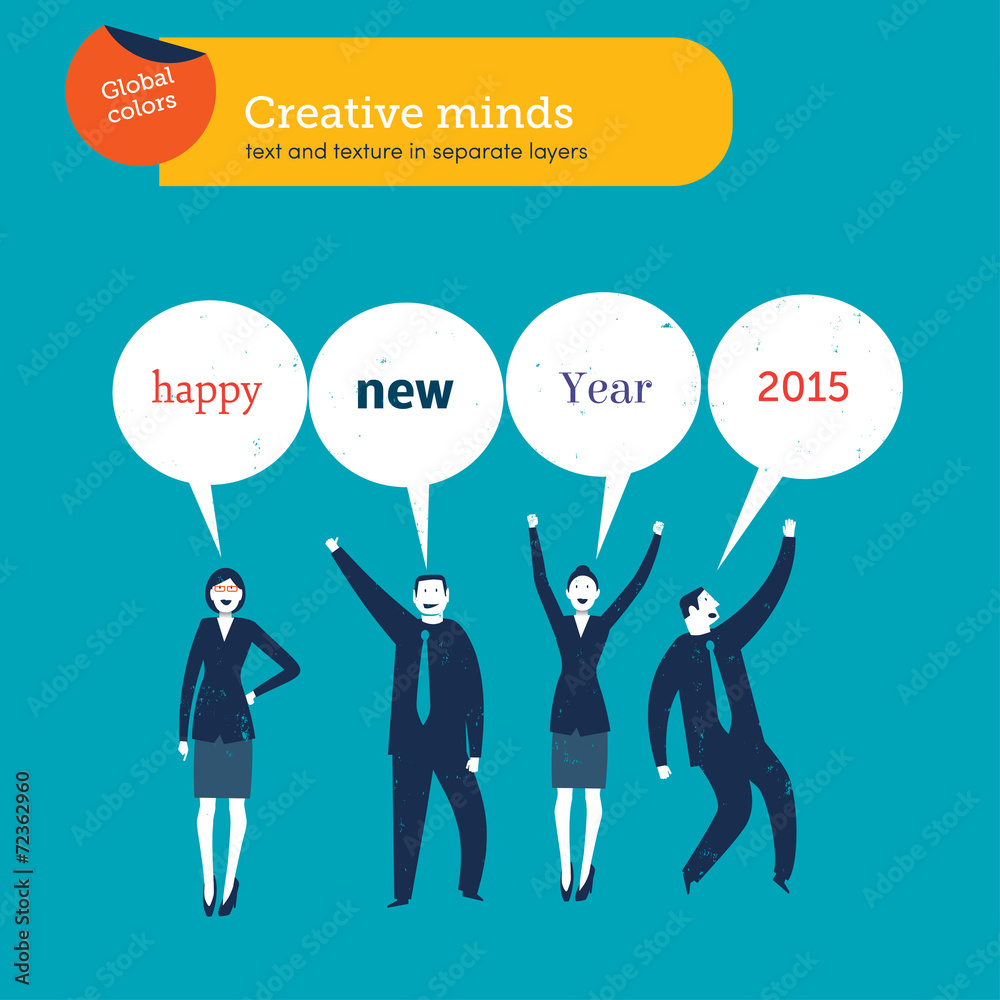 People wishing happy 2015 People wishing happy 2015