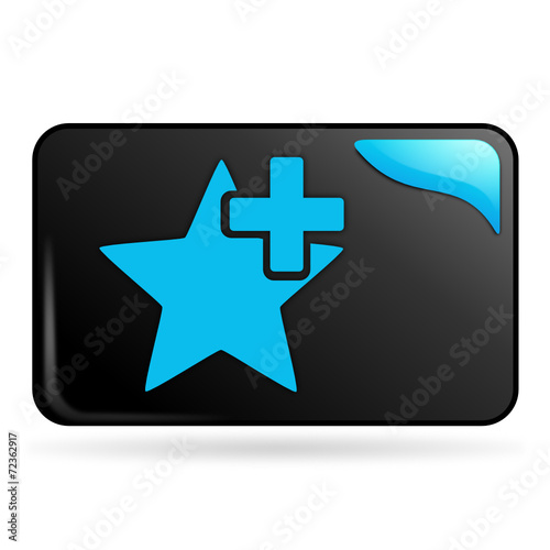 ajouter aux favoris sur bouton web rectangle bleu