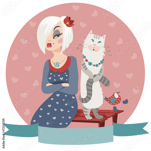 Woman offended by cat