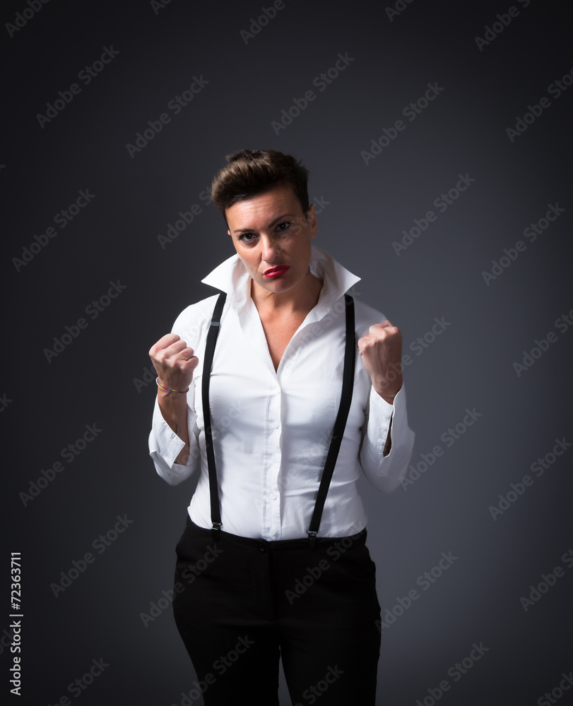 business woman powerful expression