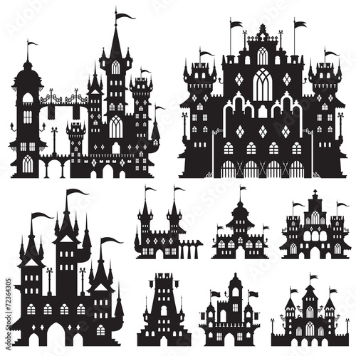 Castle Vintage Vector Set