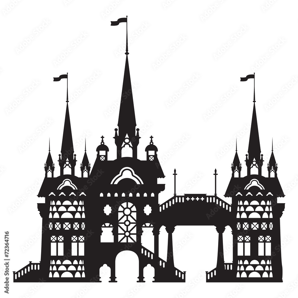 Fototapeta premium Castle Vintage Vector