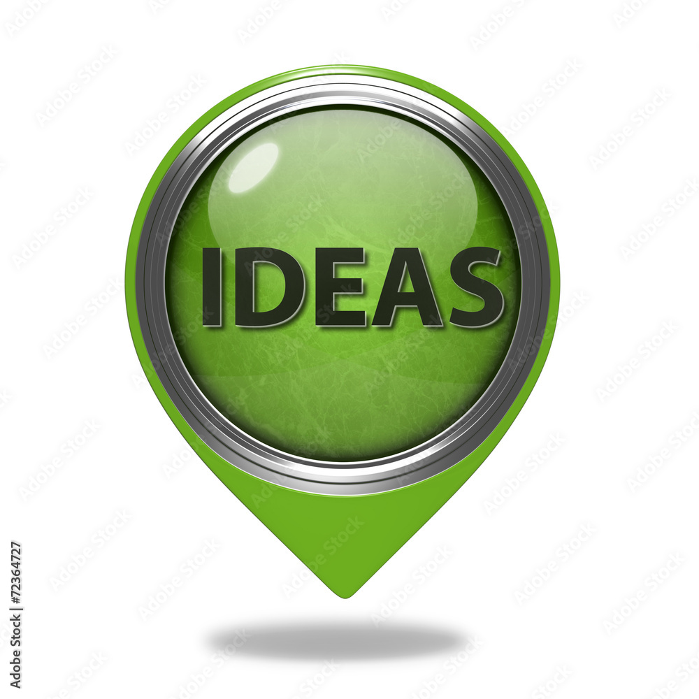 Ideas pointer icon on white background Ideas pointer icon on white background