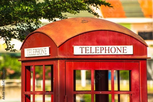 Classic red telephone booth