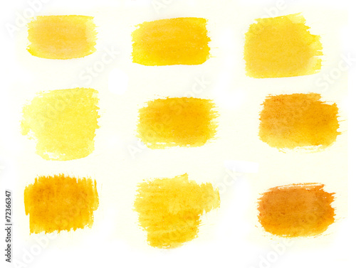 yellow watercolor strokes