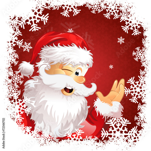 red christmas background santa claus