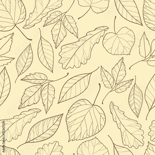 seamless background with autumn leaves