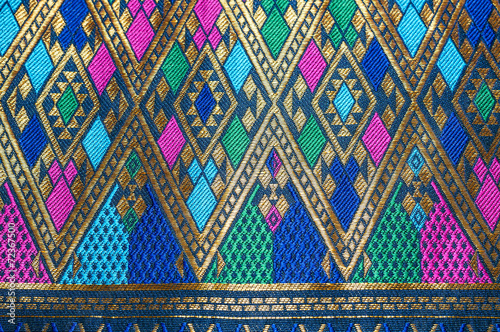 Asia silk fabric pattern background