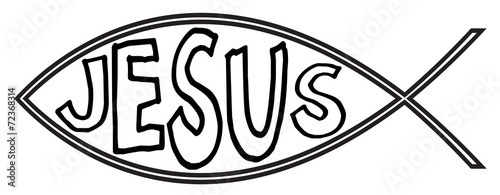 Christian Fish With Jesus