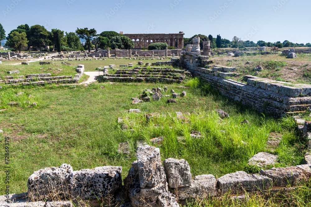 Ruins of ancient greek city Paestum