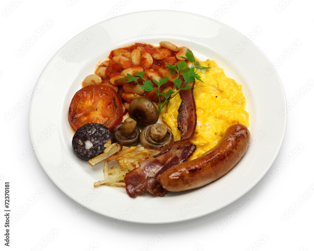 full english breakfast isolated on white background full english breakfast isolated on white background