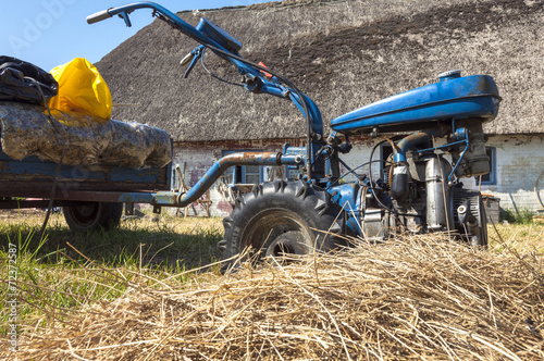 Two-wheel Tractor on the Warft on the Hallig Langeneß photo