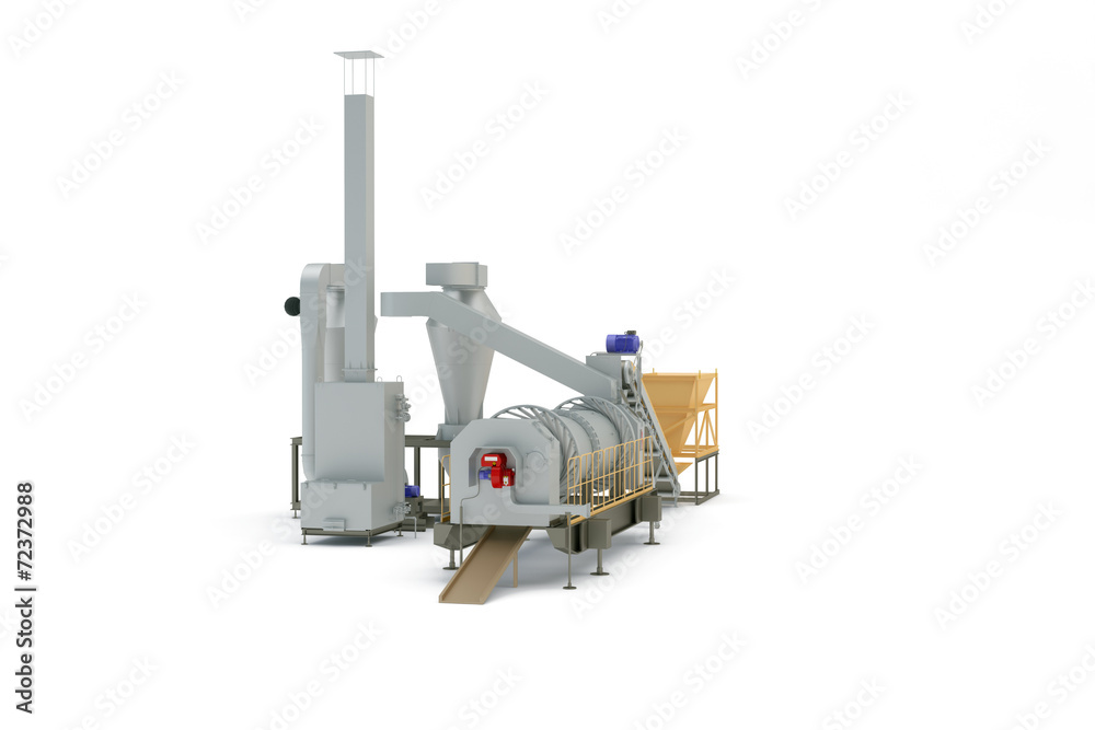 Equipment, the mechanism on white background