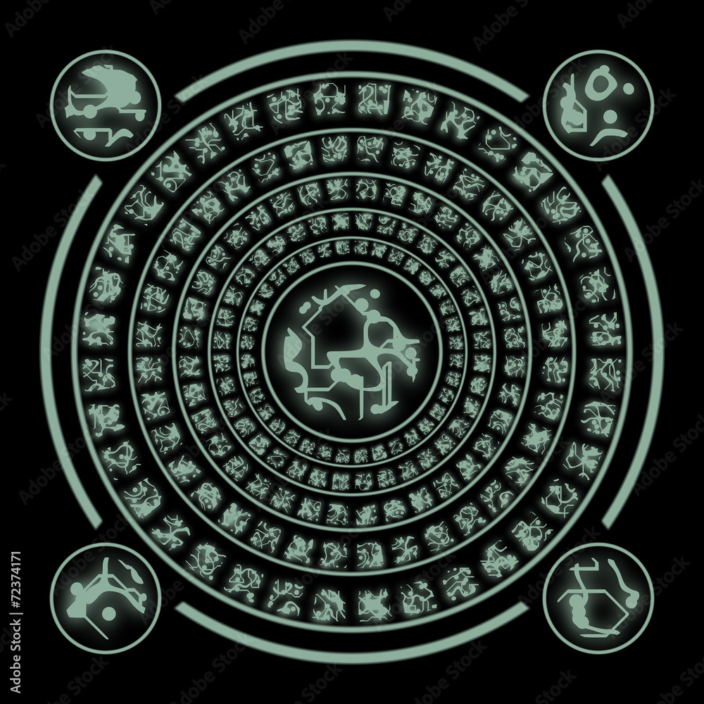 Layered Runes Runes generated hires texture Stock Illustration | Adobe Stock