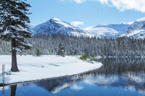 Fototapeta Naklejka Na Ścianę i Meble -  Glacier Park in winter