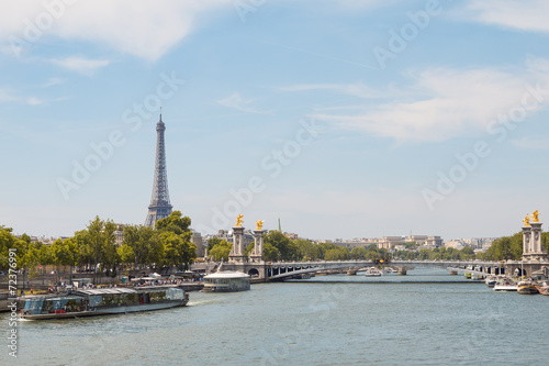 Seine River and Eiffel Tower