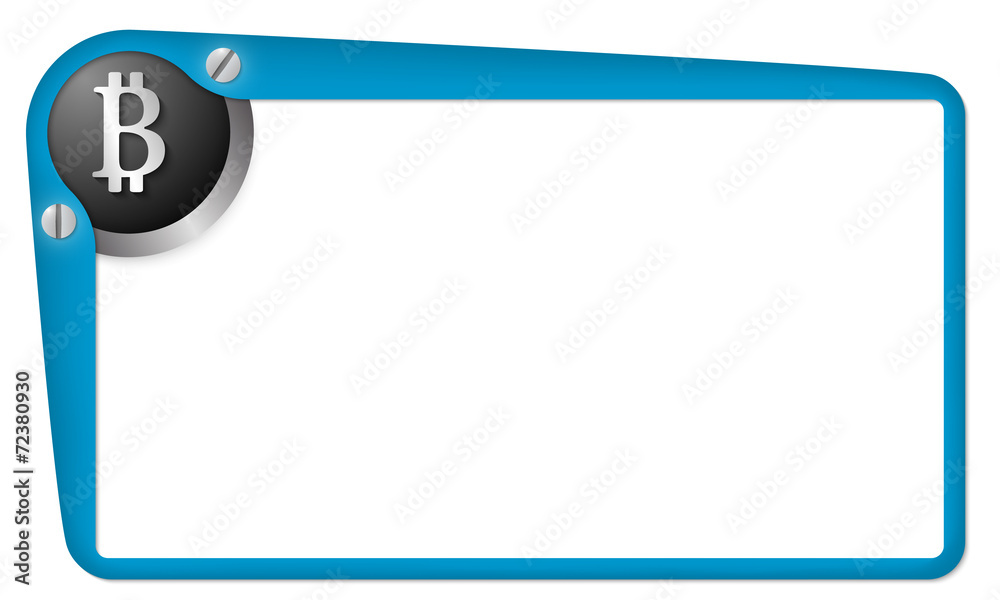 vector box for text with bit coin symbol vector box for text with bit coin symbol